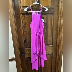 Hot Pink/Purple High Low Dress